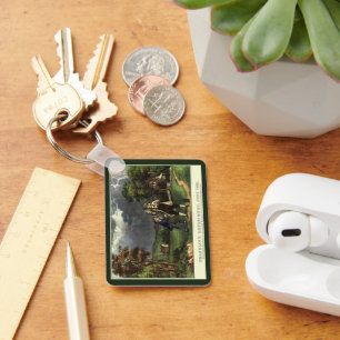 Benjamin Franklins Blixt med Drakexperiment Nyckelring