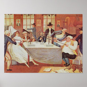 Benjamin Franklins experiment med elektricitet Poster