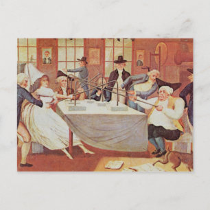 Benjamin Franklins experiment med elektricitet Vykort