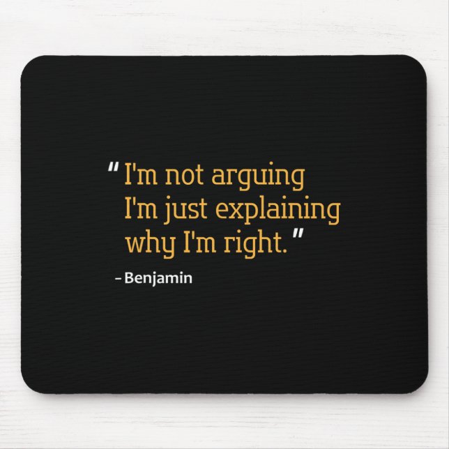 Benjamin Gift Quote Funny Birthday Personlig Na Musmatta (Framsidan)