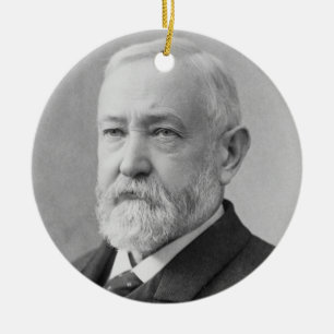 Benjamin Harrison 23:e ordföranden Julgransprydnad Keramik