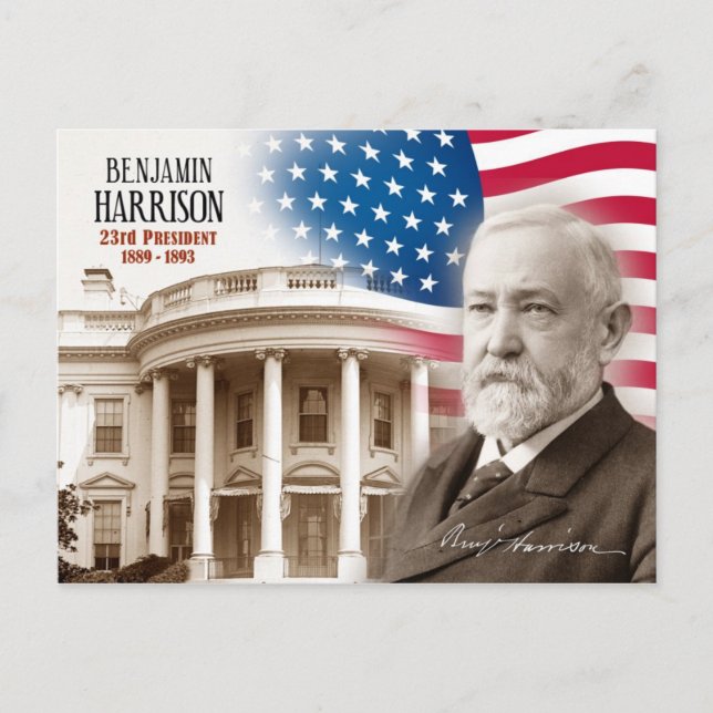 Benjamin Harrison - 23:e presidenten i USA Vykort (Framsida)