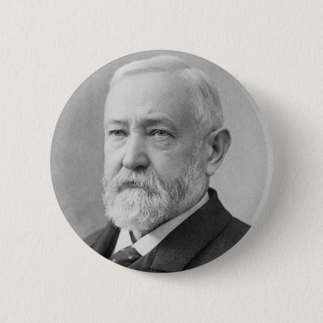 Benjamin Harrison 23 Knapp (Framsida)