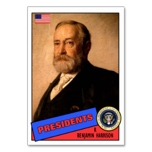 Benjamin Harrison Basebollkort Bordsnummer