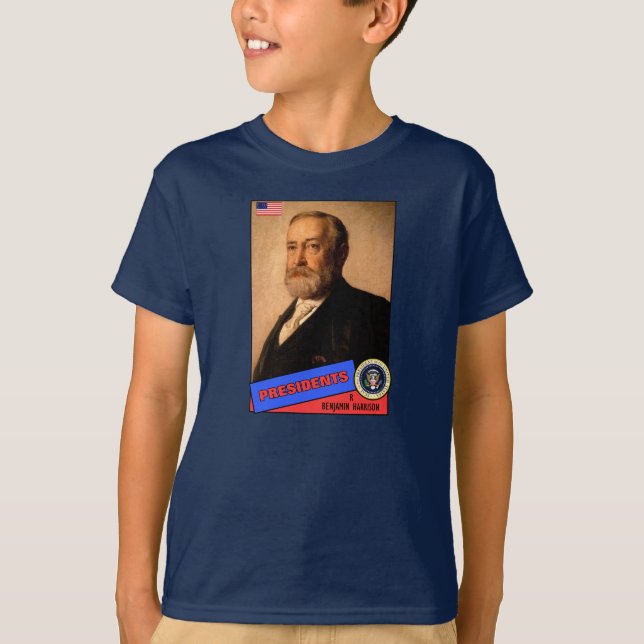 Benjamin Harrison Basebollkort Tee (Framsida)