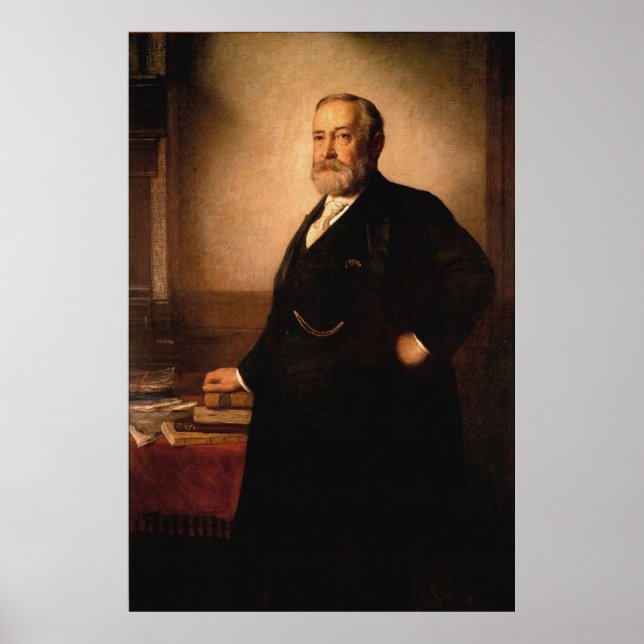 BENJAMIN HARRISON Porträtt av Eastman Johnson Poster (Framsidan)