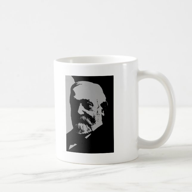 Benjamin Harrison silhouette Kaffemugg (Höger)