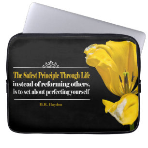Benjamin Haydon inspirationcitat "Princip" Laptop Fodral