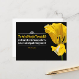 Benjamin Haydon inspirationcitat "Princip" Vykort