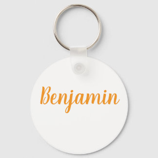 Benjamin name Metal ring keychain Nyckelring