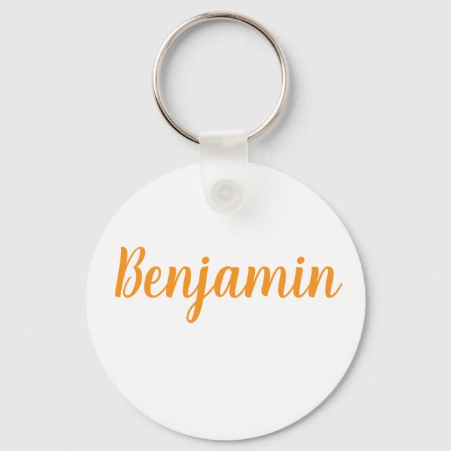 Benjamin name Metal ring keychain Nyckelring (Framsida)