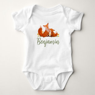 Benjamin Namn Reveal Fox Forest Animal Boy Wood T Shirt