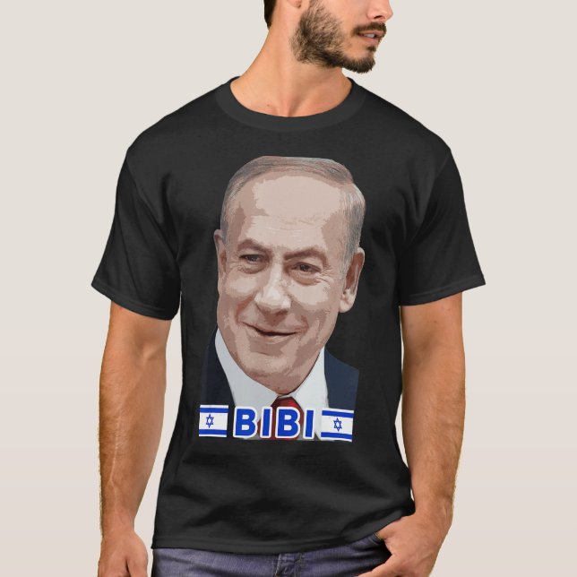Benjamin Netanyahu - Bibi, statsminister T Shirt (Framsida)
