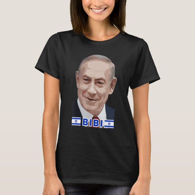 Benjamin Netanyahu Bibi Statsminister T Shirt (Framsida)
