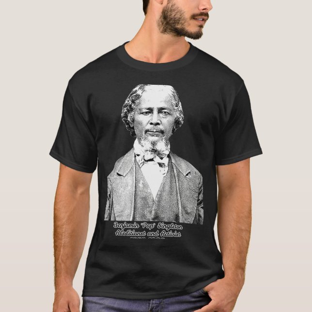 Benjamin Pap Singleton 1800-talet African Americ T Shirt (Framsida)