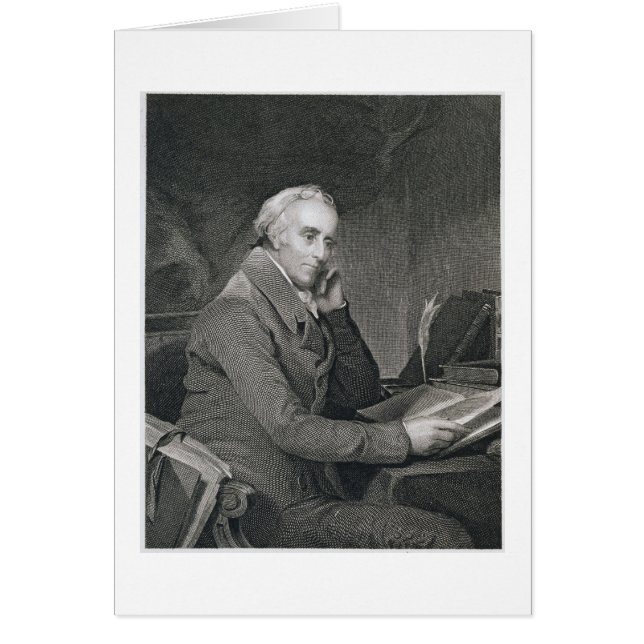 Benjamin rusar, inristat av Richard W. Dodson Hälsningskort (Framsidan)