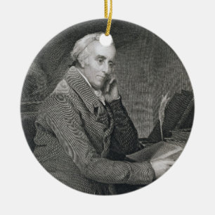 Benjamin rusar, inristat av Richard W. Dodson Julgransprydnad Keramik