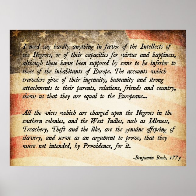 Benjamin Rush Quote Poster (Framsidan)