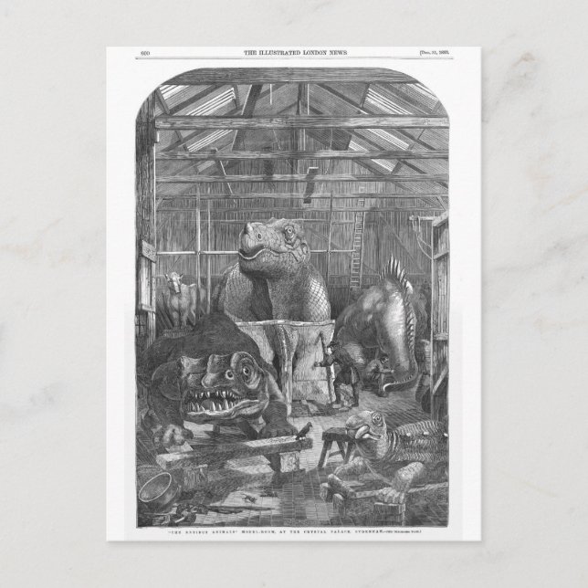 Benjamin Waterhouse Hawkins Studio Antique Skriv u Vykort (Framsida)