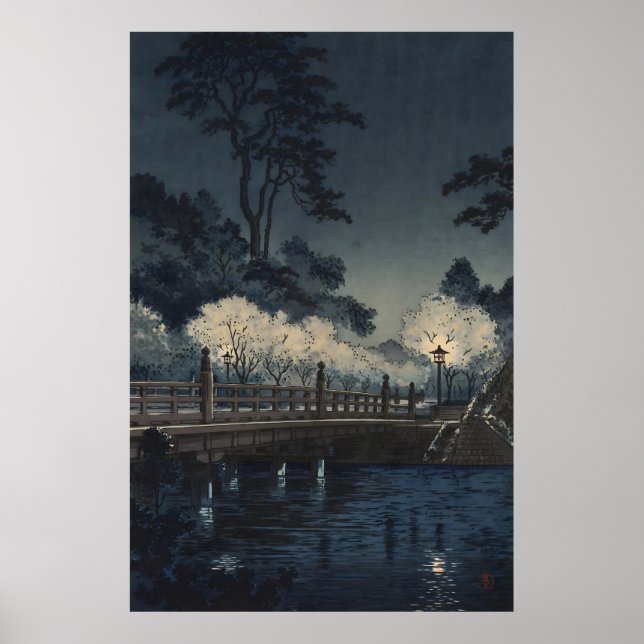 Benkei Bridge 1933 av Tsuchiya Koitsu Poster (Framsidan)