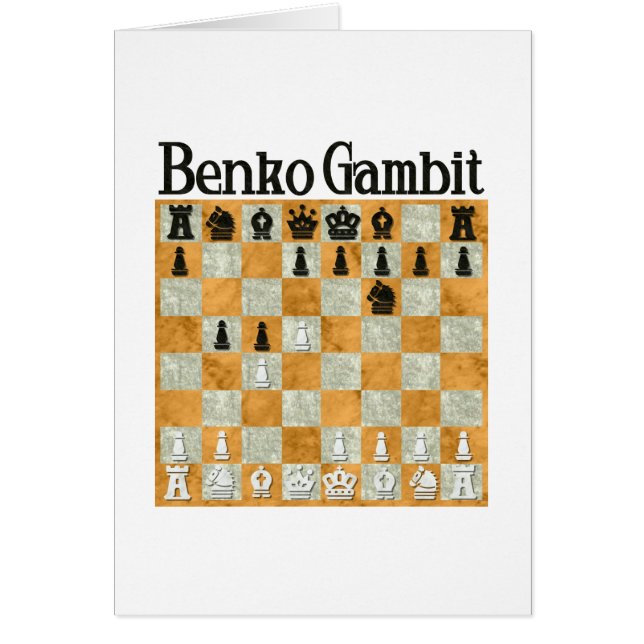 Benko Gambit Hälsningskort (Framsidan)