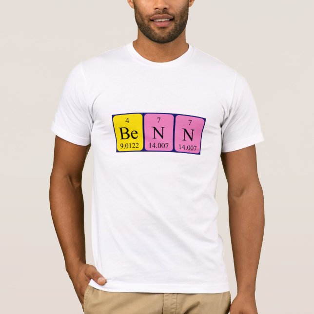 Benn periodisk skjorta bord namn t-shirt (Framsida)