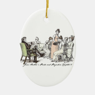 Bennet-familjen - Jane Austen Pride & Prejudice Julgransprydnad Keramik