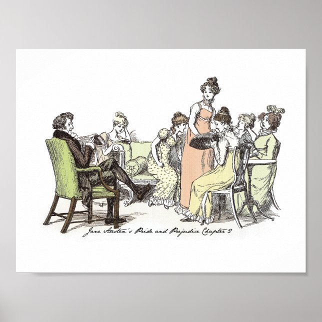 Bennet-familjen - Jane Austen Pride & Prejudice Poster (Framsidan)