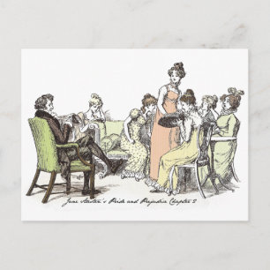 Bennet-familjen - Jane Austen Pride & Prejudice Vykort