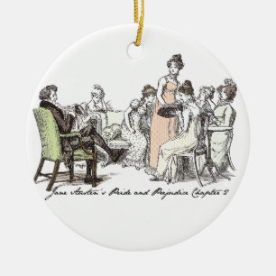 Bennet-familjen - Jane Australien-Pridet och förd Julgransprydnad Keramik