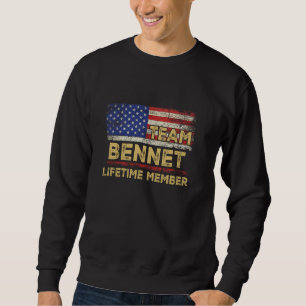 Bennet Last Name Shirt Team Bennet-livstidsmedlem Lång Ärmad Tröja