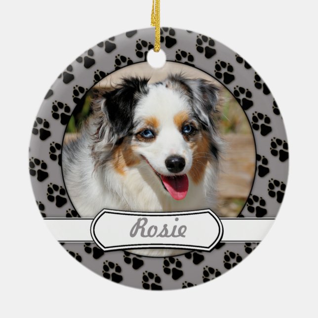 Bennett - Aussie kortkort - Rosie - Carmel strand Julgransprydnad Keramik (Baksidan)