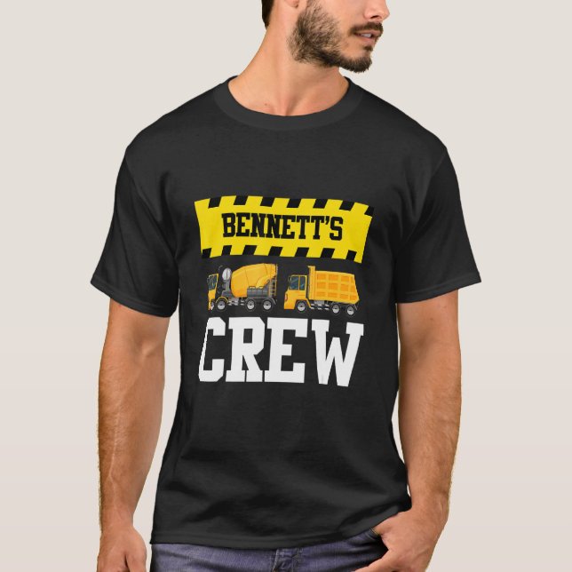 Bennett Construction Crew Anpassningsbar Dumptruck T Shirt (Framsida)