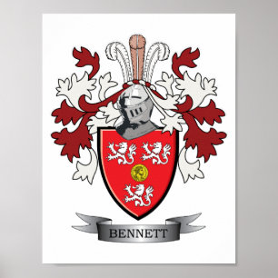 Bennett Family Crest Jackar om Arm Poster