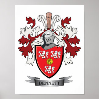 Bennett Family Crest Jackar om Arm Poster