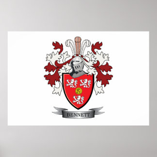 Bennett Family Crest Jackar om Arm Poster