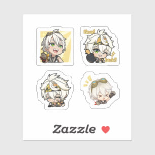 Bennett Genshin Impact 4-pack Stickerark Extra Klistermärken