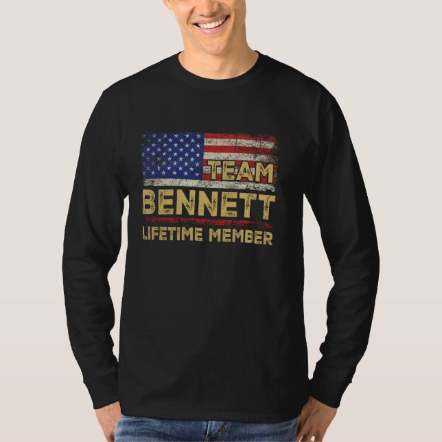 Bennett Last Name Shirt Team Bennett-livstidsnota T (Framsida)