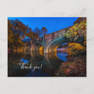 Bennett Spring Bridge Skymning Tacksamt vykort