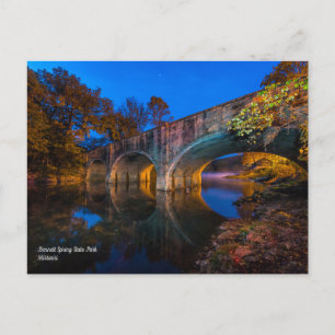 Bennett Spring Bridge Twilight Postkort Vykort