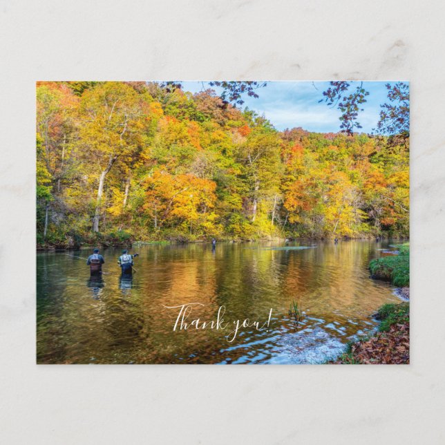 Bennett Spring Höst Fiske Tack Postkort Vykort (Framsida)