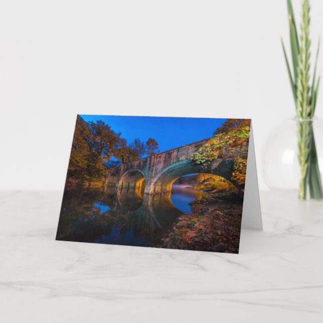 Bennett Vår Bridge Twilight Greeting Card Kort (Framsida)