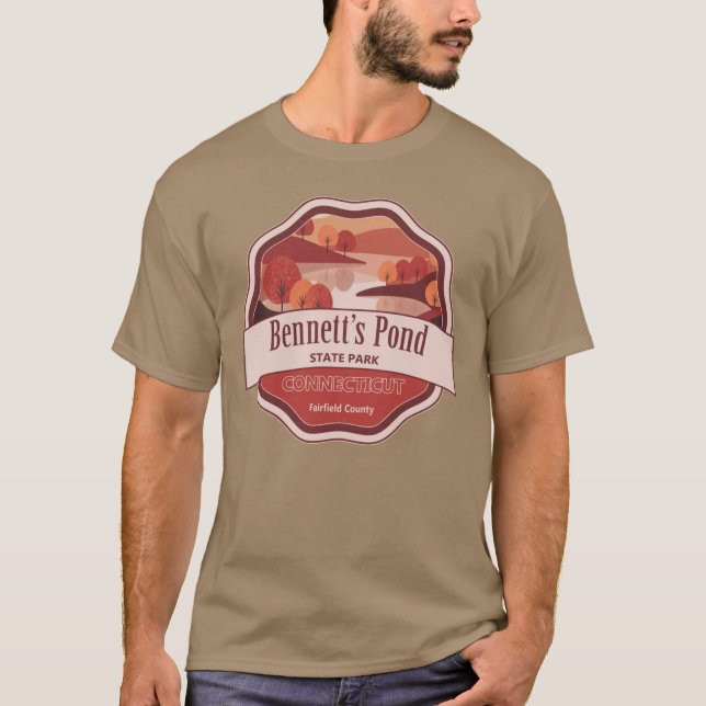 Bennetts Pond State Park Fairfield County Connecti T Shirt (Framsida)