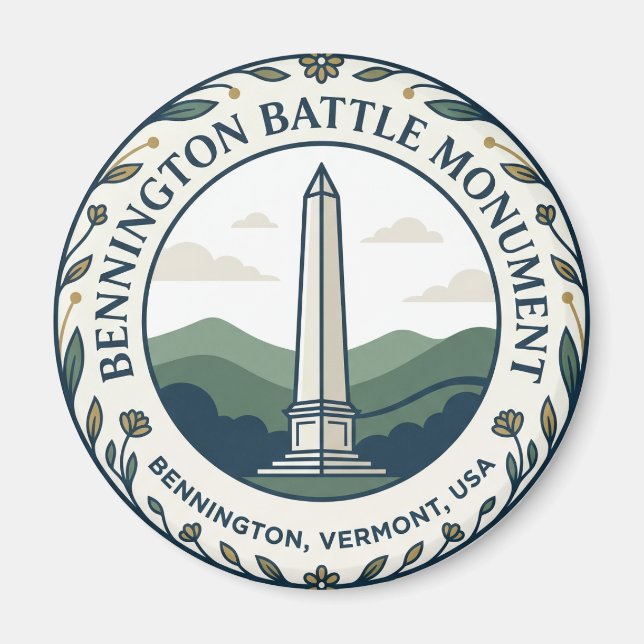 Bennington Battle Monument USA Magnet (Framsidan)