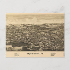 Bennington, Vermont Antique Karta - 1887 Vykort
