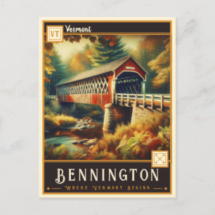 Bennington, Vermont Postkort för Vintage Vykort