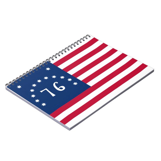 Benningtons banderoll: Den 76 amerikanska Flagga B Anteckningsbok (Vänstra Sidan)