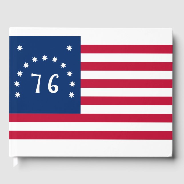 Benningtons banderoll: Den 76 amerikanska Flagga B Gästböcker (Framsida)