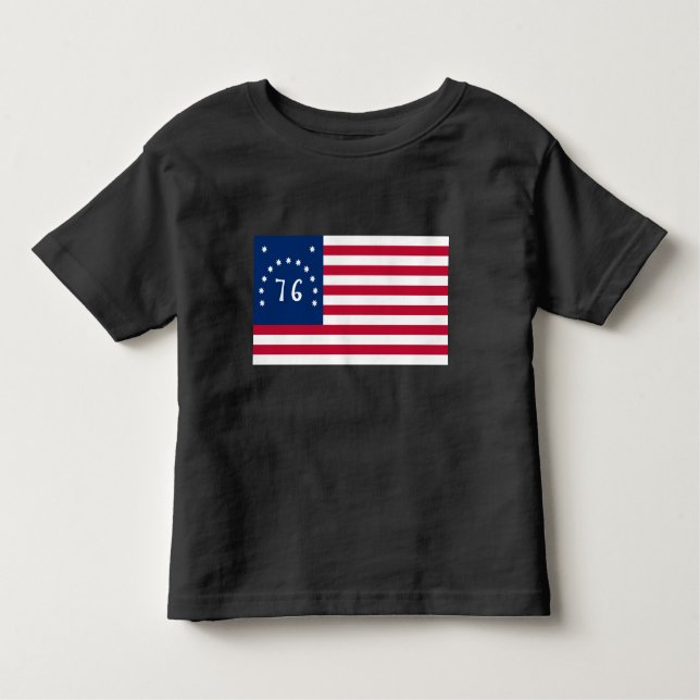 Benningtons banderoll: Den 76 amerikanska Flagga B T Shirt (Framsida)