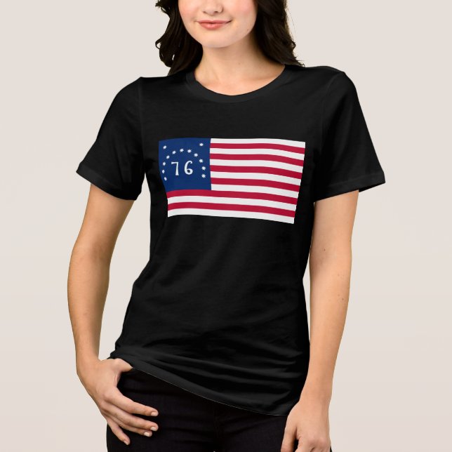 Benningtons banderoll: Den 76 amerikanska Flagga B T Shirt (Framsida)